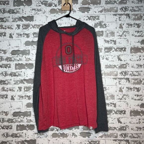 Colosseum Ohio state buckeyes long sleeve hooded t - Picture 1 of 5